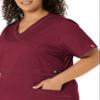 Dickies Women's Mock Wrap Top, D-Wine Medium view 3