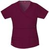 Dickies Women's Mock Wrap Top, D-Wine Medium view 4