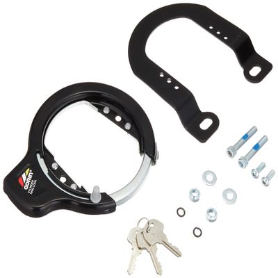 GORIN 02455 Cylinder Type CTB/MTB Ring Lock with Bracket (GR-753), Black