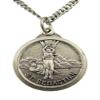 Creed Silver Toned Base Patron of Athletes Saint Sebastian Medal Pendant, 1 Inch view 1