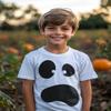 Ann Arbor T-shirt Co. Silly Ghost Face | Spooky Halloween Ghoul Face Easy Costume Youth T-Shirt-Youth,M White view 2