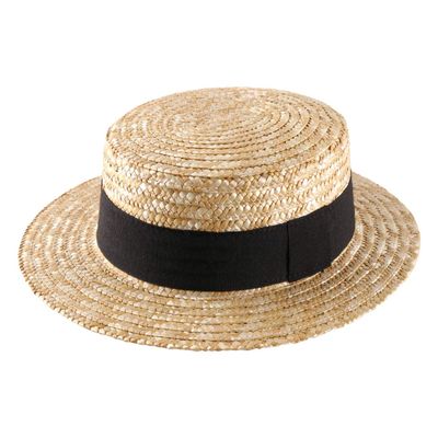 Classic Italy Boater Boater Hat Gondolier Straw Size 53 Cm Naturel