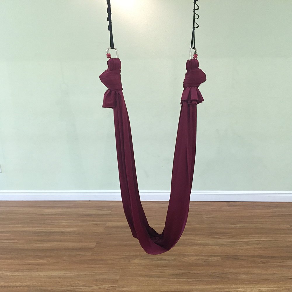 Premiere Aerial Yoga Hammock (Yoga Swing/sling, Aerial Yoga, Antigravity) (Burgundy)