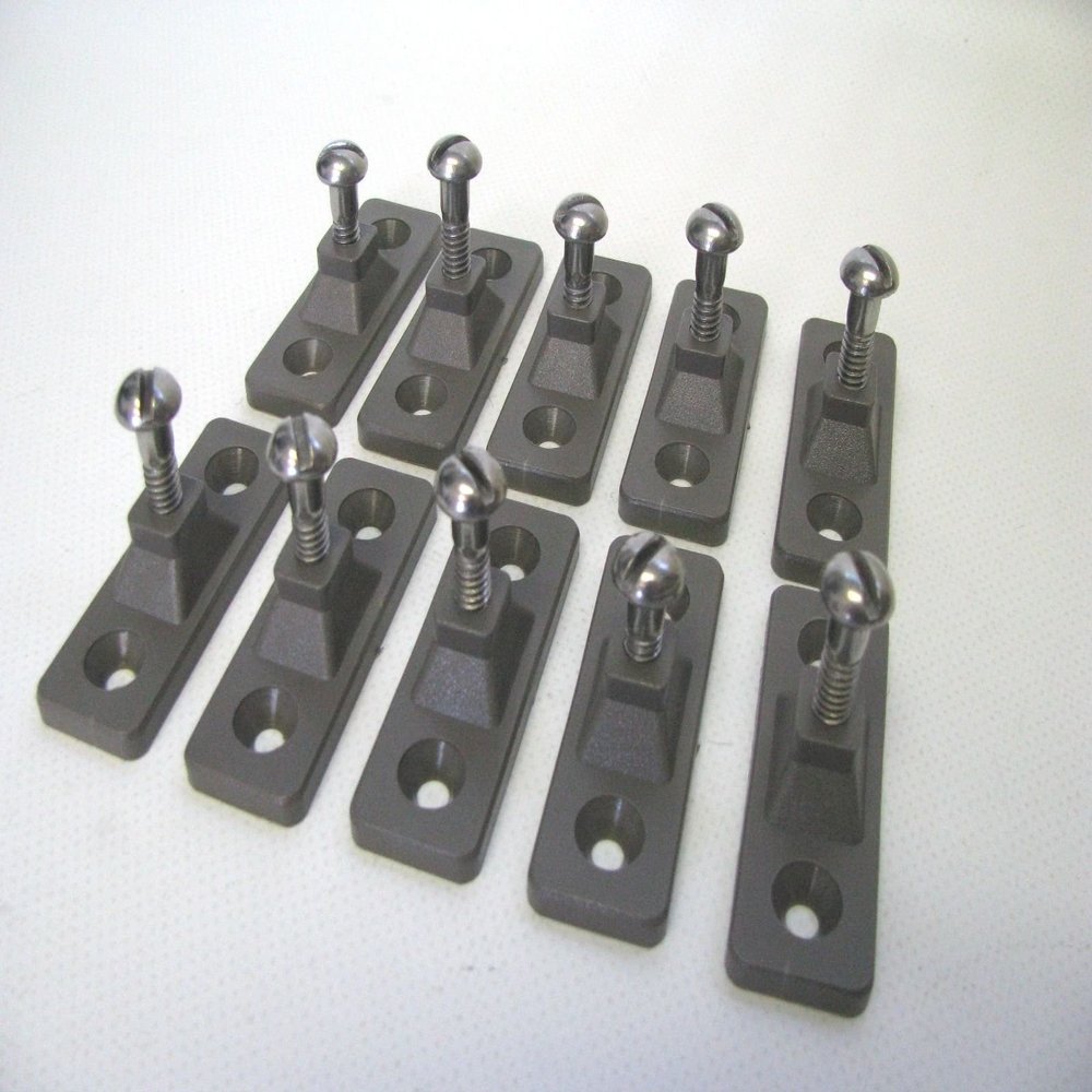 273250 Sea-Dog Line Side Mount Bimini Deck Hinge Fitting Grey Nylon 10-pack 132-1365