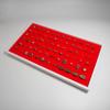888 Display USA Red Jewelry Ring Foam Display Insert Liner 72 Slit Ring Foam 14 1/8" x 7 5/8" x 5/8" made in the USA. Store it at home or just use it for your business. view 4
