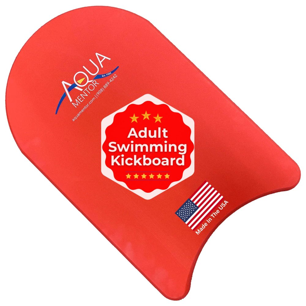 Aquamentor Swim Kickboard (Red, Adult (12"x20"x1.5"))