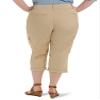 Lee Women's Plus Size Relaxed Fit Austyn Knit Waist Cargo Capri Pant, Caf, 16 Plus view 2
