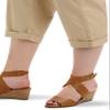 Lee Women's Plus Size Relaxed Fit Austyn Knit Waist Cargo Capri Pant, Caf, 16 Plus view 3