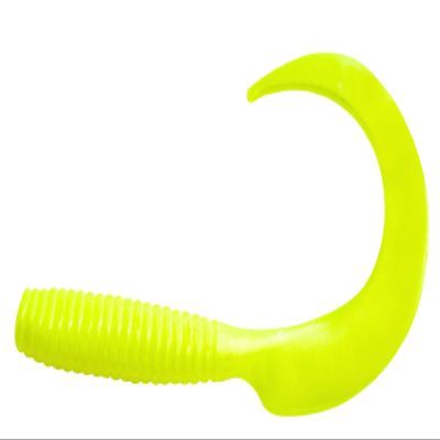 Blue Water Candy 83003 Swirl Tail, 8", Chartreuse Pearl