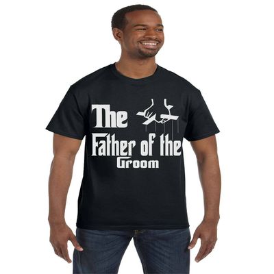 ALLNTRENDS Men's T Shirt The Father of The Groom (XL, Black)