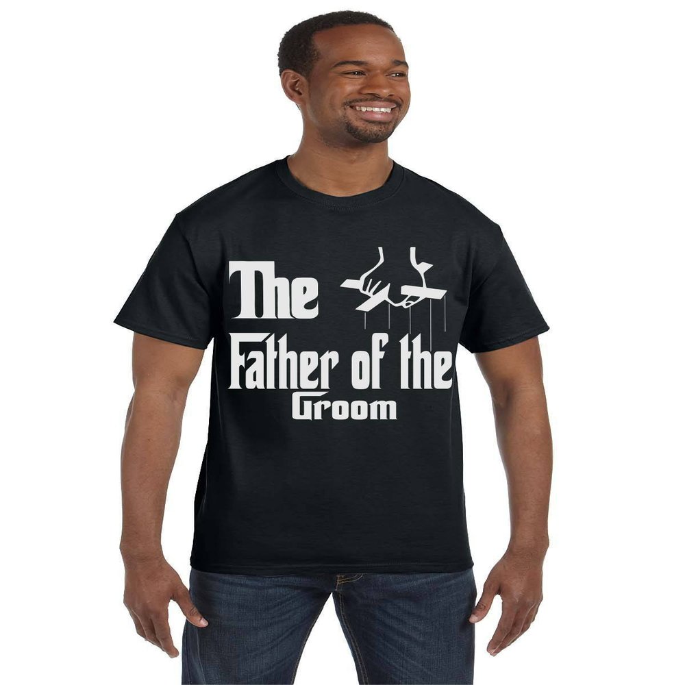 ALLNTRENDS Men's T Shirt The Father of The Groom (XL, Black)