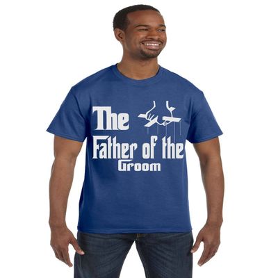 ALLNTRENDS Men's T Shirt The Father of The Groom (3XL, Royal Blue)