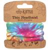 Karma Gifts Thin Headband, Rainbow Tie Dye view 1