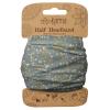 Karma Gifts Gray & Gold Flowers Headband for Women - Medium - Fabric Headband and Stretchy Hair Scarf - Dark Grey view 1