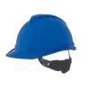 MSA 10034019 V-Gard 500 Cap Style Safety Hard Hat With Fas-Trac III Ratchet Suspension | Polyethylene Shell, Superior Impact Protection, Self Adjusting Crown Straps - Standard Size in Blue view 4