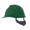MSA 10034023 V-Gard 500 Cap Style Safety Hard Hat with Fas-Trac III Ratchet Suspension | Polyethylene Shell, Superior Impact Protection, Self Adjusting Crown Straps - Standard Size in Green view 4