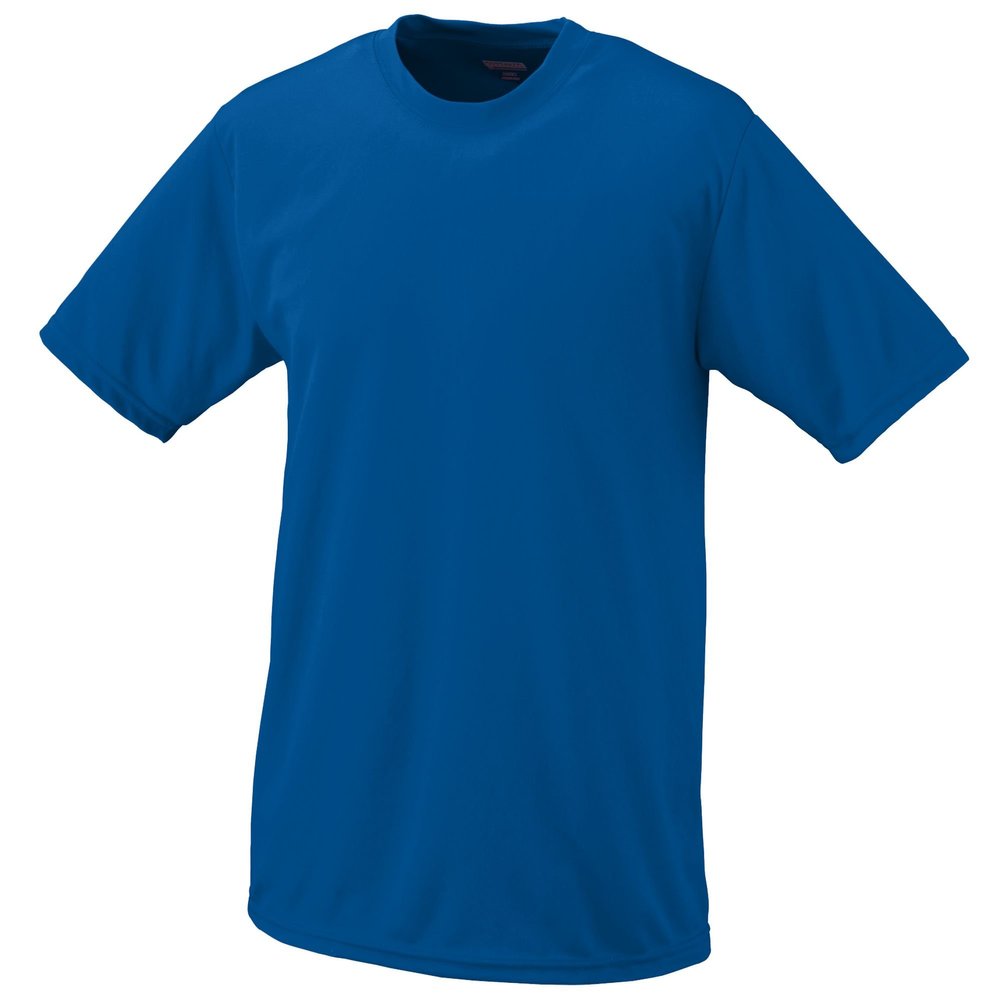 Augusta Sportswear Moisture Wicking T-Shirt for Men  Polyester Short Sleeve Royal