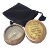 Brass Nautical - Brass Compass in Antique Finish, with HD Thoreau's Motivational Quote Go Confidently in The Direction with Case view 1