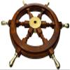 Brass Nautical Shipwheel with Brass Handles (30 inches) view 1