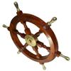 Brass Nautical Shipwheel with Brass Handles (30 inches) view 2