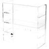 Plymor Clear Acrylic Locking Display Case with Sliding Back, 3 Shelves, 16.5" H x 16.25" W x 7" D view 1