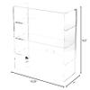 Plymor Clear Acrylic Locking Display Case with Sliding Back, 3 Shelves, 16.5" H x 16.25" W x 7" D view 2