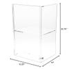 Plymor Clear Acrylic Locking Display Case with Sliding Back, 1 Shelf, 20.75" H x 12.25" W x 10" D view 2