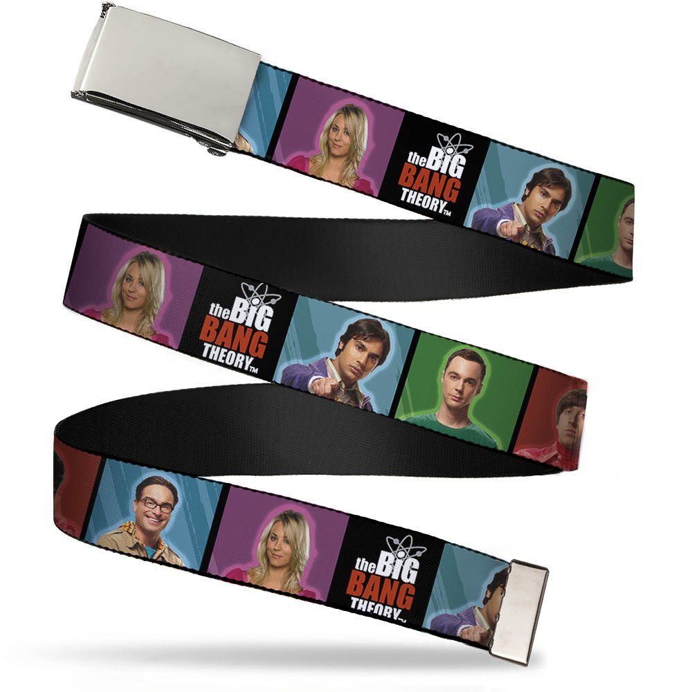 Buckle-Down unisex child Buckle-down Web the Big Bang Theory 1.0" Belt, Bbt Character Blocks W/Logo, 1.0 Wide - Fits up to Kids Size 20 US
