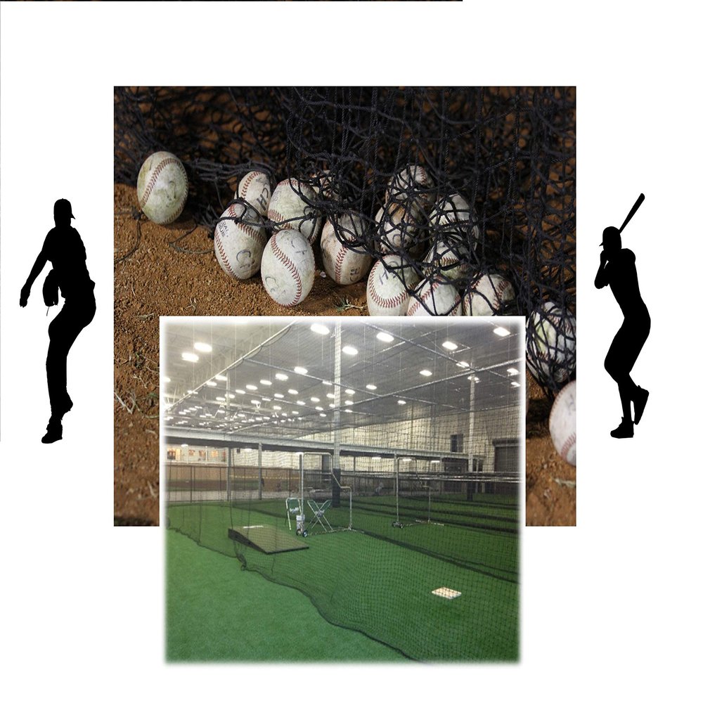 Baseball Batting Cages #42 (54 Ply) Professional Commercial Quality Multiple Sizes (12' x 12' x 70')