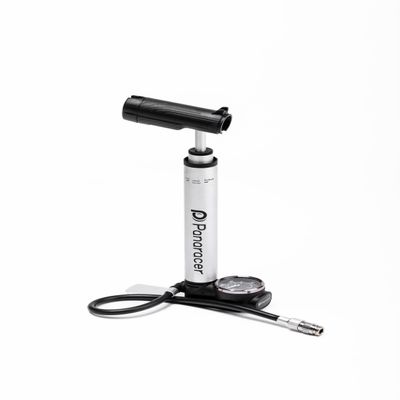 Panaracer BMP-N21AGF2-S Bicycle Air Pump, Portable Pump, Variable Type, Includes Air Pressure Gauge, Compatible with All Valves, Silver