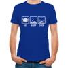 Tstars Eat Sleep Code - Funny Gift for Programmer Coder Men's T-Shirt Medium Blue view 1