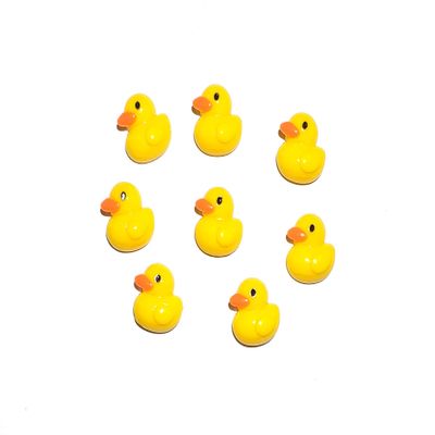 30 Pcs Cute tiny yellow duck Cabochon Flatback Size 10 mm