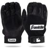 Franklin Sports Adult MLB Pro Classic Batting Gloves, Adult Small, Pair, Black/Black view 1
