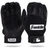 Franklin Sports Adult MLB Pro Classic Batting Gloves, XX-Large, Pair, Black/Black view 1