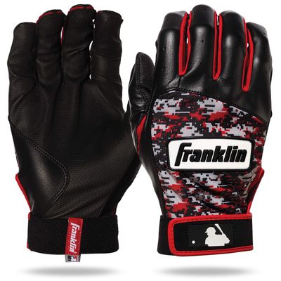 Franklin Sports Adult MLB Digitek Batting Gloves, Adult Small, Pair, Grey/Black/Red Digi