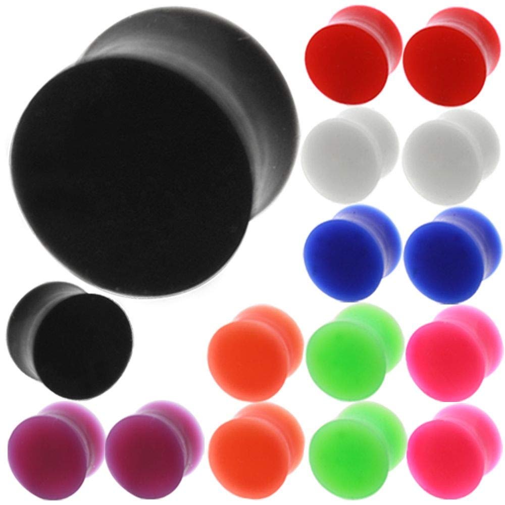 1/2 gauges Ear gauges Ears 1/2 Plugs Tunnels 1/2 Gauge 1/2 12mm Steel Women Stone