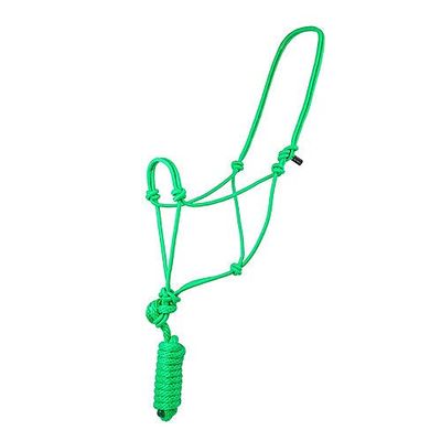 Aime Imports Basic Poly Rope Halter w/Lead Green