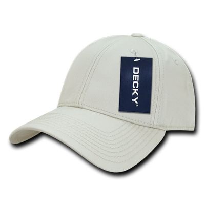 DECKY Low Crown Cotton Baseball Caps, Stone