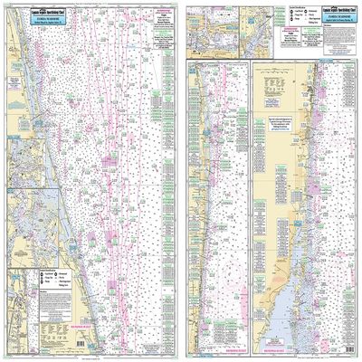 Nearshore Bethel Shoal to Fowey Rocks, FL - Laminated Nautical Navigation & Fishing Chart by Captain Segull's Nautical Sportfishing Charts | Chart # JUP35