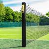 Vermont Square Tennis Posts [ITF Regulation] | 76mm Powder Coated Steel  Optional Ground Sockets (Black, Without Ground Sockets) view 1