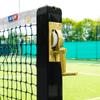 Vermont Square Tennis Posts [ITF Regulation] | 76mm Powder Coated Steel  Optional Ground Sockets (Black, with Ground Sockets) view 2