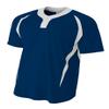A4 Mens 2-Button Color Block Henley, Small, Navy/White view 1