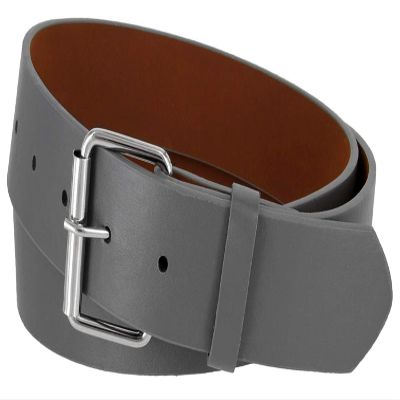 Belts.com B570 Mens Belt With Silver Roller Buckle Casual Jean Belt 1-1/2"(38mm) Wide (L, Gray)
