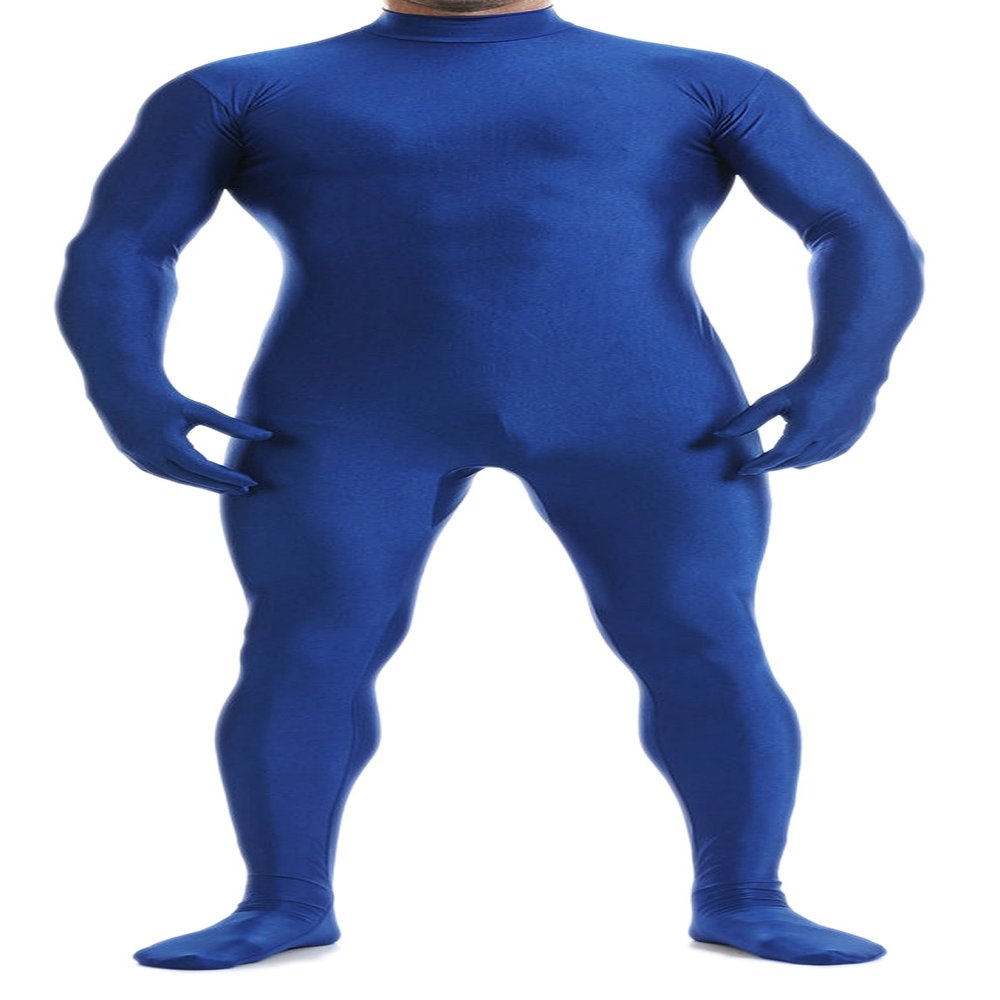 VSVO Unitard Skin-tight Solid Color Dance Wear for Adults and Children (XX-Large, Deep Blue)