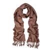 Premium Soft Paisley Pashmina & Silk Shawl/Wrap/Stole/Scarf, Brown view 1