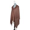 Premium Soft Paisley Pashmina & Silk Shawl/Wrap/Stole/Scarf, Brown view 2