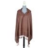 Premium Soft Paisley Pashmina & Silk Shawl/Wrap/Stole/Scarf, Brown view 3