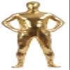 VSVO Unisex Metallic Second Skin Spandex Full Body Suit for Adults and Children (X-Large, Gold) view 1