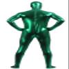VSVO Unisex Metallic Second Skin Spandex Full Body Suit for Adults and Children (Kids Large, Green) view 2