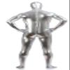 VSVO Unisex Metallic Second Skin Spandex Full Body Suit for Adults and Children (XX-Large, Silver) view 2